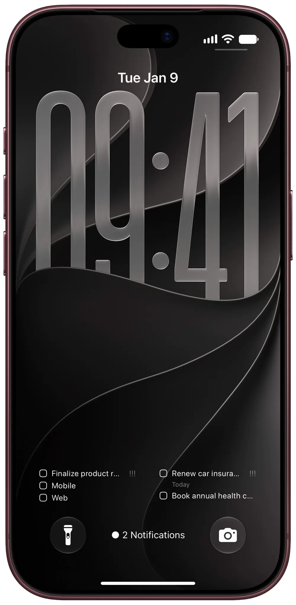 Tasks widgets on the iPhone Lock Screen