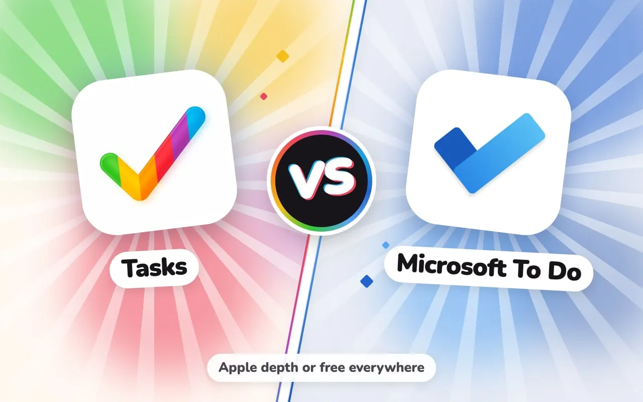 The Tasks and Microsoft To Do app icons facing off