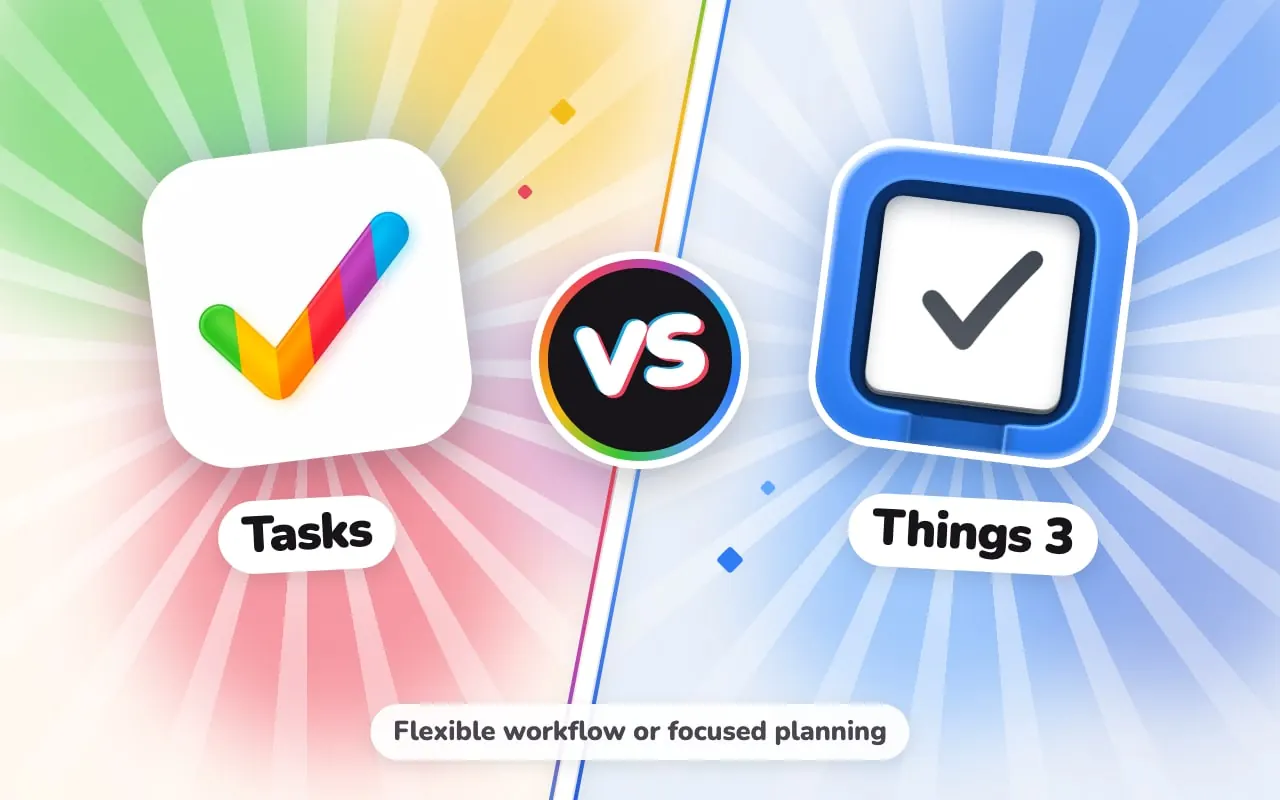 The Tasks and Things 3 app icons facing off